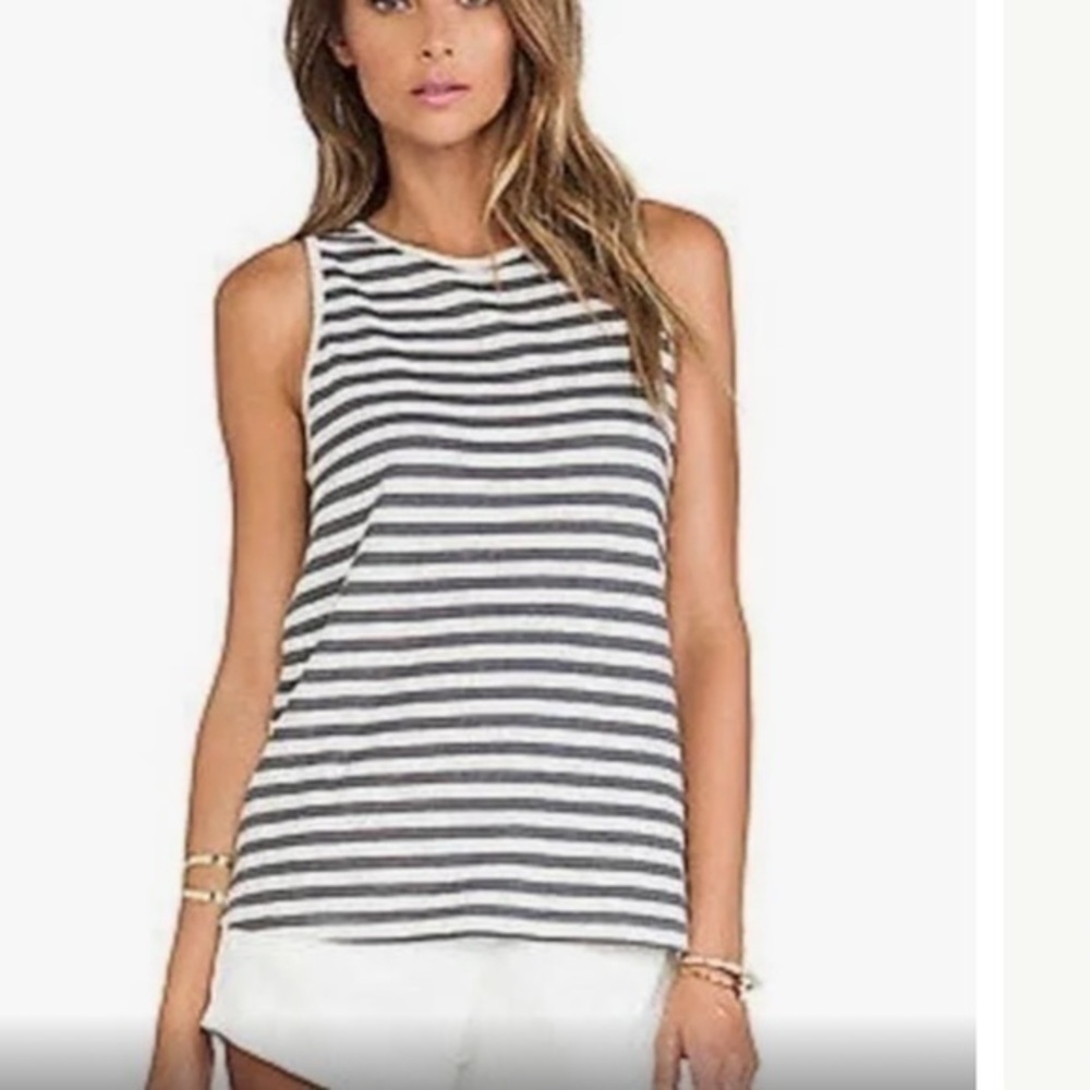 UEC Lovers & Friends gray striped tank top XS